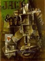 Vidrio Pernod y tarjetas 1912 Pablo Picasso